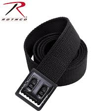 Web Belt Black Open Face Buckel