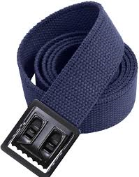 Web Belt Blue with Black Open Face Buckle